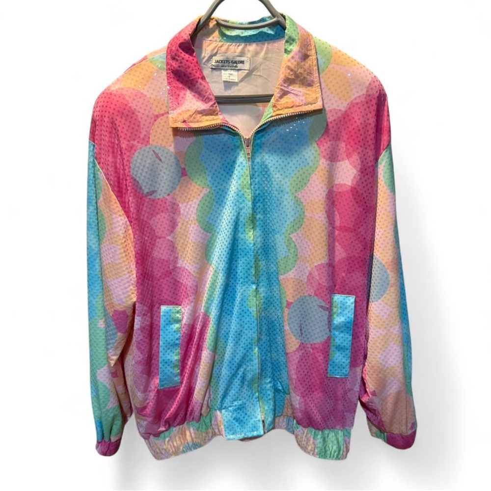 Colorful Vintage Windbreaker by Jackets Galore High Fashion 1980’s-1990’s retro